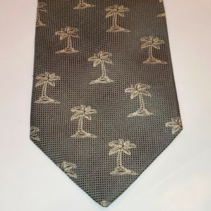 Tommy Bahama silk tie Grey palm tree motif